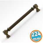 Mobilya Çekmece Mutfak Dolabı Dolap Kulpları Kulb 22.4 cm 224 mm Çizgili Antik Sarı Metal Kulp - 1