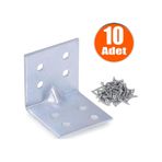 Mobilya Dolap Köşe Bağlantı L Demir Gönye 40X40X40 Mm 10 Adet