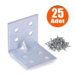 Mobilya Dolap Köşe Bağlantı L Demir Gönye 40x40x40 mm (25 ADET)