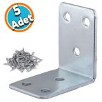 Mobilya Dolap Kose Baglanti Sabitleme L Demir Kosebent Gonye 45X45x30 Mm (5 Adet)