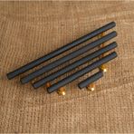 Mobilya Dolap Kulpu Mutfak Cekmece Kulbu Rustik Siyah Gold 192 Mm