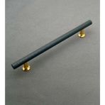 Mobilya Dolap Kulpu Mutfak Çekmece Kulpu Çizgili Dal Siyah Gold 160 mm ( 16 Cm ) 5 Adet