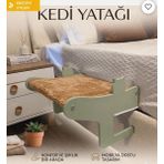 Mobilya Dostu-Yer Kaplamaz-Kedi Yatağı Askılı Model-Kapı Yatak Çekmece Asılabilir Kedi Yatağı - Yeşil - Kahverengi