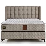 Mobilya Dükkanım GM122 Regal 200x200 cm Çift Kişilik Yatak Baza Başlık Seti
