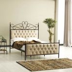 Mobilya Dükkanım Kahve Pedesa Metal 140x200 ARM062 cm Karyola