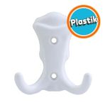 Mobilya Duvar Kapı Vestiyer Portmanto Askısı Dolap Elbise Askılığı Beyaz Renk Plastik Askı Askılık