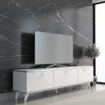 MOBİLYA GEZEGENİ ELİTE GOLD TV ÜNİTESİ Beyaz - GÜMÜŞ 150 CM