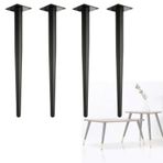 Mobilya için Ayarlanabilir Metal Masa Ayakları 4'lü Paket 10-72 cm Yükseklik 650 kg Kapasiteli Yedek Ayaklar Kanepeler Tabureler Dolaplar için Montaj Vidaları ile (Siyah 15 cm)