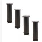Mobilya Kanepe Baza Koltuk Metal Destek Ayağı Ayarlanabilir Siyah Ayak 15 cm ( 4 Adet)