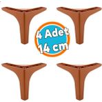 Mobilya Kanepe Sehpa Tv Ünitesi Koltuk Ayağı 14 Cm Kahverengi Baza Ayak 4 Adet