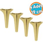 Mobilya Kanepe Sehpa Tv Ünitesi Koltuk Ayağı 19 cm Altın Gold Baza Ayak 4 Adet