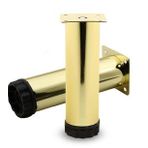Mobilya Kanepe Sehpa TV Ünitesi Koltuk Ayağı Ayarlanabilir 12 cm Gold Altın Metal Baza Ayak