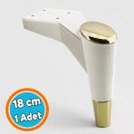Mobilya Kanepe Tv Ünitesi Koltuk Ayağı 18 Cm Krem Gold Konsol Ayakları