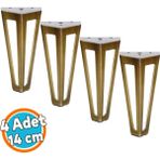 Mobilya Koltuk Baza Puf Kanepe Tv Ünite Masa Ayağı Ayakları Metal Ayak 14 Cm Antik Sarı 4 Adet