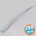 Mobilya Kulpu 288 mm Vida Aralığı Paslanmaz Sağlam Kulpları Kulbu Krom Gümüş Çizgili Metal