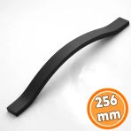 Mobilya Kulpu Modern Mutfak Dolabı Çekmece Kolu Dolap Kapak Kulpları Kulp 256 Mm Siyah Metal