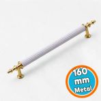 Mobilya Kulpu Mutfak Çekmece Dolap Dolabı Kapak Kulpları Kulbu Gold Altın 160 mm 16 cm Metal