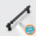 Mobilya Mutfak Çekmece Dolap Dolabı Kapak Kulbu Kulpları Kulpu 128 Mm 128 Mm Siyah Metal Kulp