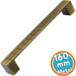 Mobilya Mutfak Çekmece Dolap Dolabı Kulpu Kulbu Kulpları Metal 160 Mm Eskitme Antik Sarı