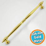 Mobilya Mutfak Dolabı Çekmece Dolap Kapak Kulpu Düz Metal Kulbu Kulp Kulpları 224 Mm Altın 22.4 Cm