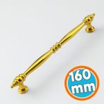 Mobilya Mutfak Dolabı Çekmece Dolap Kapak Kulpu Düz Metal Kulp Kulbu Kulpları 160 mm Gold