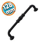 Mobilya Mutfak Dolabi Cekmece Dolap Kapak Kulpu Kulbu Mat Siyah 128 Mm Metal Kulp