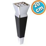 Mobilya Oturma Grubu Kanepe Sehpa Tv Unitesi Koltuk Ayagi Baza Ayaklari Siyah Krom 20 Cm