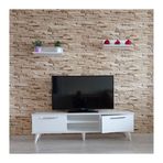 Mobilya Sepeti MS 70 MDF Raflı Beyaz TV Ünitesi