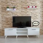 Mobilya Sepeti MS 80 MDF Raflı Beyaz TV Ünitesi