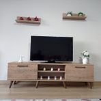 Mobilya Sepeti Ms 85 Mdf Tv Ünitesi Dolabı Raflı Ceviz