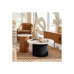 Mobilya Stant Most Bohem Orta Sehpa Siyah-ceviz 2'li Set %100 Ahşap 85 Cm. Çap (EVİNİZE TESLİM)