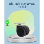 Mobilya Tekerleği 6 cm Kilitsiz Tekli Satış Midastech - Çok Renkli
