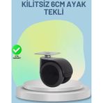 Mobilya Tekerleği 6 cm Kilitsiz Tekli Satış