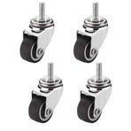 Mobilya Tekerleri Tekerlekler Tekerler Evrensel Ofis Koltuğu Yedek Tekerlekler M8x20mm Dişli 360 Derece Döner Döner Tekerler(Frensiz 4 Tekerlek) (1 inç) (1.25 inç)