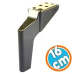Mobilya Yükseltici Kanepe Sehpa Tv Ünitesi Koltuk Ayağı 16 Cm Siyah Gold Baza Ayak