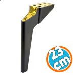 Mobilya Yükseltici Kanepe Sehpa Tv Ünitesi Koltuk Ayağı 23 Cm Siyah Gold Baza Ayak