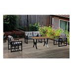 Mobilyabazari Açelya Bahçe Mobilyası (salon, Balkon, Cafe Ofis) 2+1+1gri Naturel