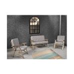 Mobilyabazari Asra Bahçe Mobilyası (salon, Balkon, Cafe Ofis) 2+1+1 Naturel
