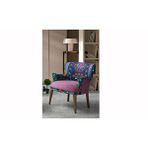 Mobilyabazari Etnik Desen Mor Çay Seti Tekli Koltuk, Berjer (salon, Balkon, Cafe Ofis)