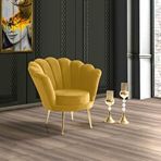 Mobilyabazari İnci Sarı Berjer, Tekli Koltuk (Balkon, Salon, Cafe, Ofis)