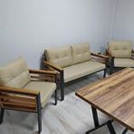 Mobilyabazari Papatya Bahçe Mobilyası (salon, Balkon, Cafe Ofis) 2+1+1 Bej