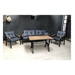 Mobilyabazari Quantum Bahçe Mobilyası (salon, Balkon, Cafe Ofis) 3+1+1+masa Elektrostatik PVC Toz Boya
