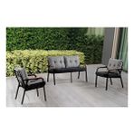 Mobilyabazari Sandalye Bahçe Mobilyası (salon, Balkon, Cafe Ofis) 2+1+1 Naturel