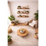 mobilyacın 30 mm 3'lü Uçan Duvar Rafı Set Gizli Raf- Barok 15x30