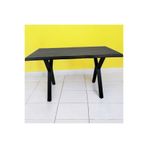 mobilyacın CAFE MASA SİYAH KÖKNAR Kütük Masa X AYAK SİYAH 120x70