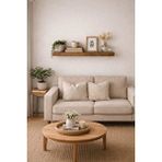 Mobilyacın Tekli Uçan Duvar Rafı Set Gizli Raf- Barok - 15x50 Kahverengi