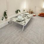 Mobilyacın Yer Sofrası Mutfak Sofrası Beyaz Mermer Kolay Taşınabilir 60 X 100 Cm Balkon Sofra