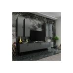 MobilyaFırsat Ideal Tv Ünitesi Duvar Raf Ve Dolaplı -4 Antrasit Q7820