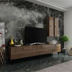 Mobilyafırsat Ideal Tv Ünitesi Duvar Raf Ve Dolaplı Q7819-2 Ceviz