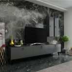 Mobilyafırsat Ideal Tv Ünitesi Duvar Raf Ve Dolaplı Q7819-4 Antrasit